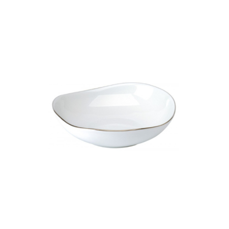 Assiette creuse coupe Galet Platine