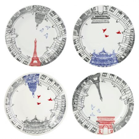 Coffret de 4 assiettes dessert "Ça C'est Paris"