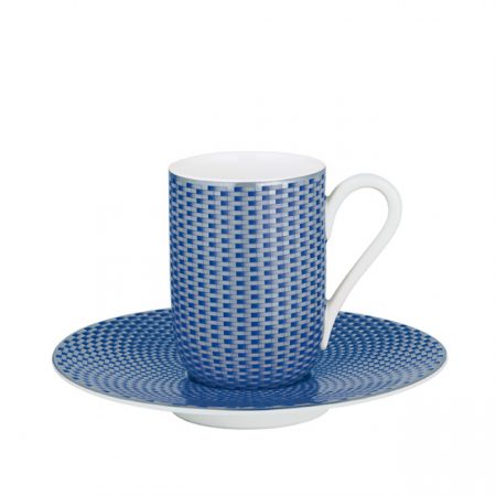 Tasse et soucoupe café Trésor bleu