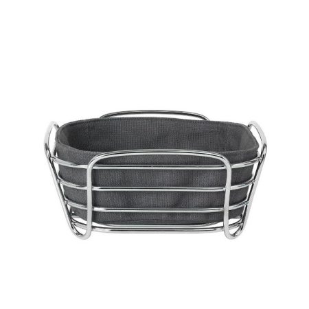 Grande corbeille à pain acier et tissu