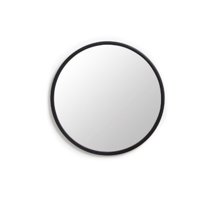 Miroir rond Hub bord noir