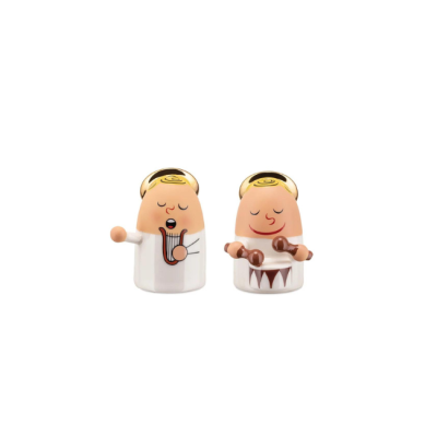 Set de 2 figurines Anges musiciens