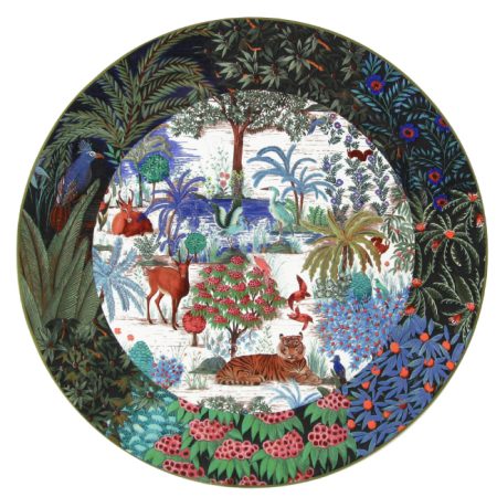 Plat à gâteaux Jardin du Palais fond noir