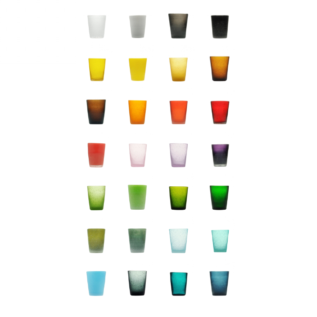 Memento Lot de 6 verres à eau en verre coloré Motif Mauve 