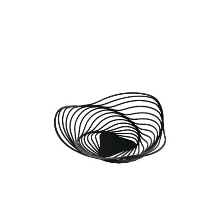 Corbeille Trinity en acier noir