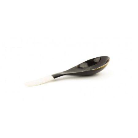 Cuillère à riz en corne noire et os
