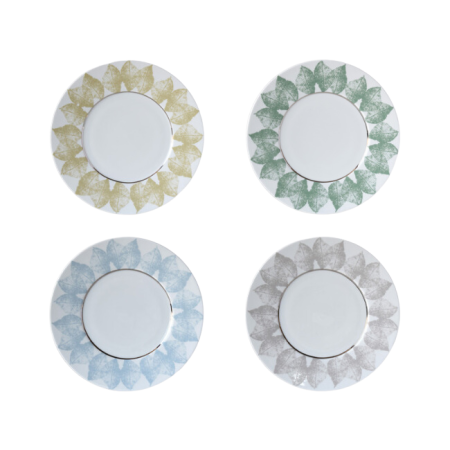 Coffret de 4 assiettes à dessert Silva