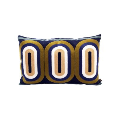 Coussin Bray en coton brodé 40x60 cm Haomy