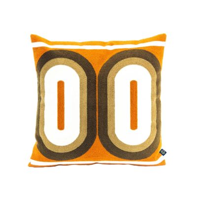 Coussin Bray en coton brodé 45x45cm Haomy