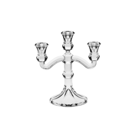 Bougeoir 3 branches en cristal