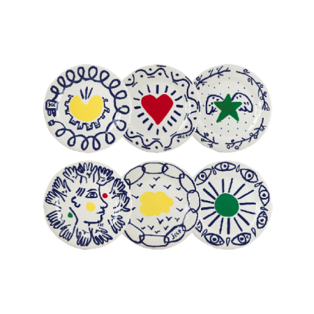 Coffret 6 assiettes à dessert L'Archipel Sentimental