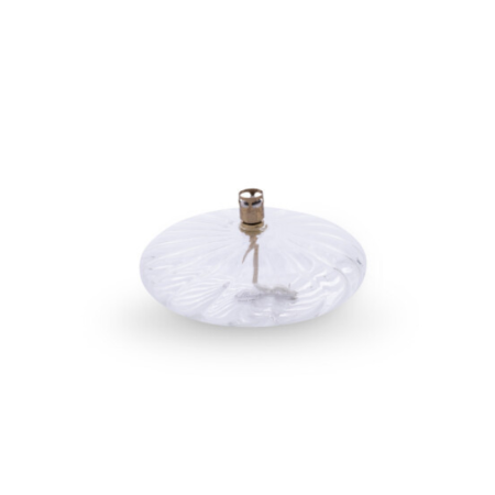 Lampe à huile Galet strié en verre