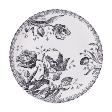 Plat à gâteaux Tulipes noires