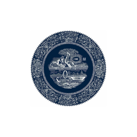 Assiette dessert Rébus Les Dépareillées Bleu