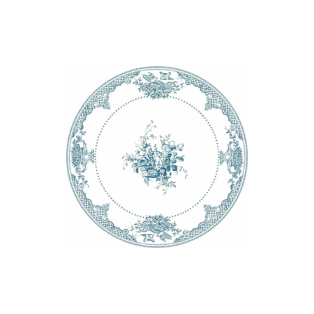 Assiette dessert Fleurs Les Dépareillées Bleu