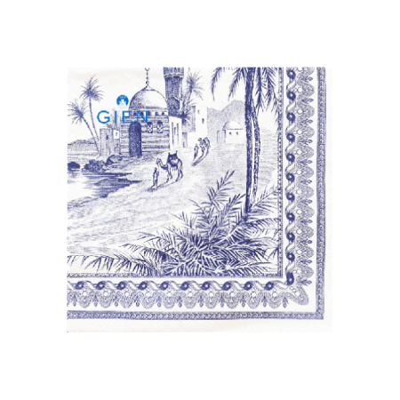 Paquet de 20 serviettes Les Dépareillées Bleu