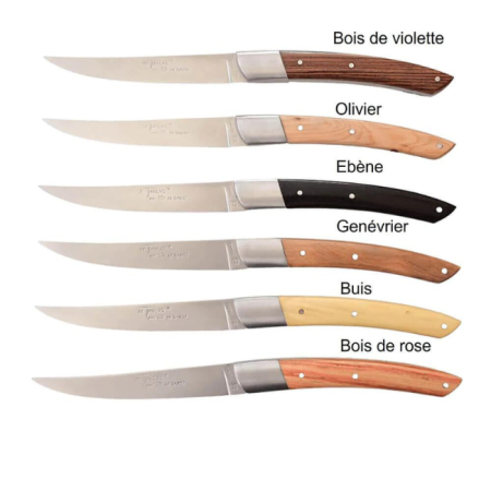 Coffret 6 couteaux Le Thiers bois panaché