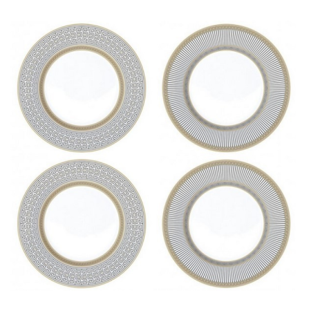 Coffret 4 assiettes dessert assorties Palladium