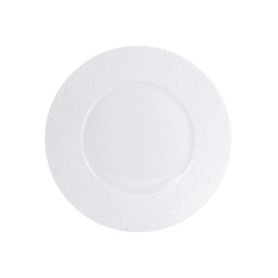 Assiette plate Écume blanc