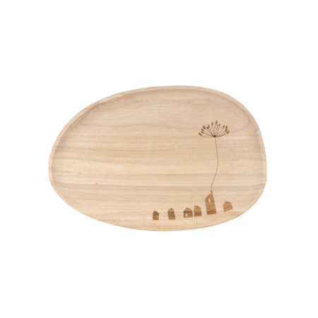 Plateau en bois Petite ville