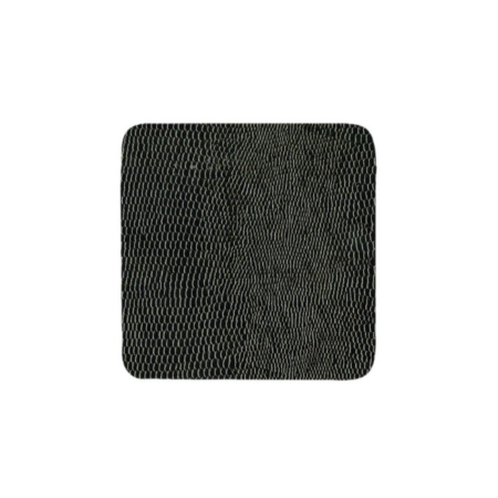 Set de 8 dessous de verre Croco carré noir