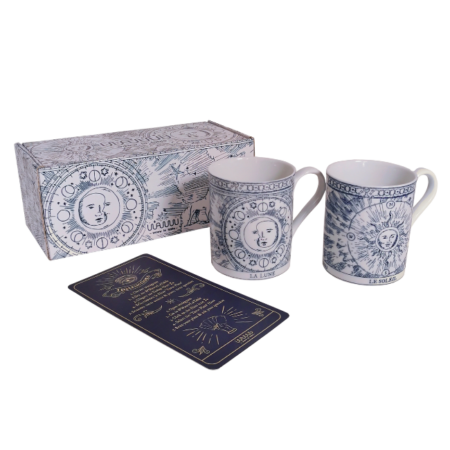Coffret de 2 mugs parlantes Lune et Soleil