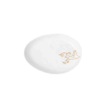 Coupelle ovale branche or