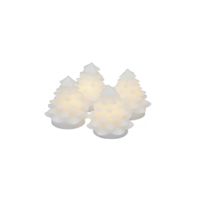 Set de 4 Sapins de noël LED en cire