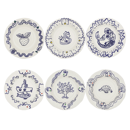Coffret 6 assiettes creuses L'Archipel Sentimental