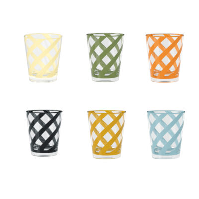 Set de 6 gobelets de couleur Trattoria en acrylique