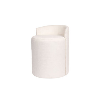 Pouf beige rond BRUME