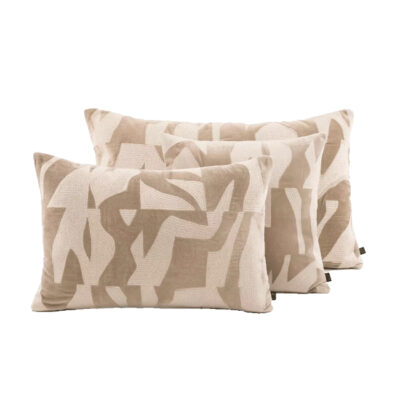 Coussin Milton en velours de coton et broderies