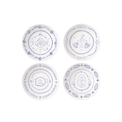 Set de 4 assiettes dessert gourmande