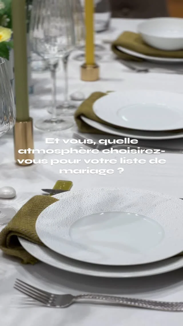 Et vous, quelle atmosphère choisirez-vous pour votre liste de mariage ? 🤍

Prenez rendez-vous en magasin au 02.99.79.39 ou via notre site internet.

Maison Simon 

#maisonsimon #listedemariage #accompagnementmariage #artdelatable🍽 #décorationintérieur #vaisselle #porcelaine #rennes #bernardaud